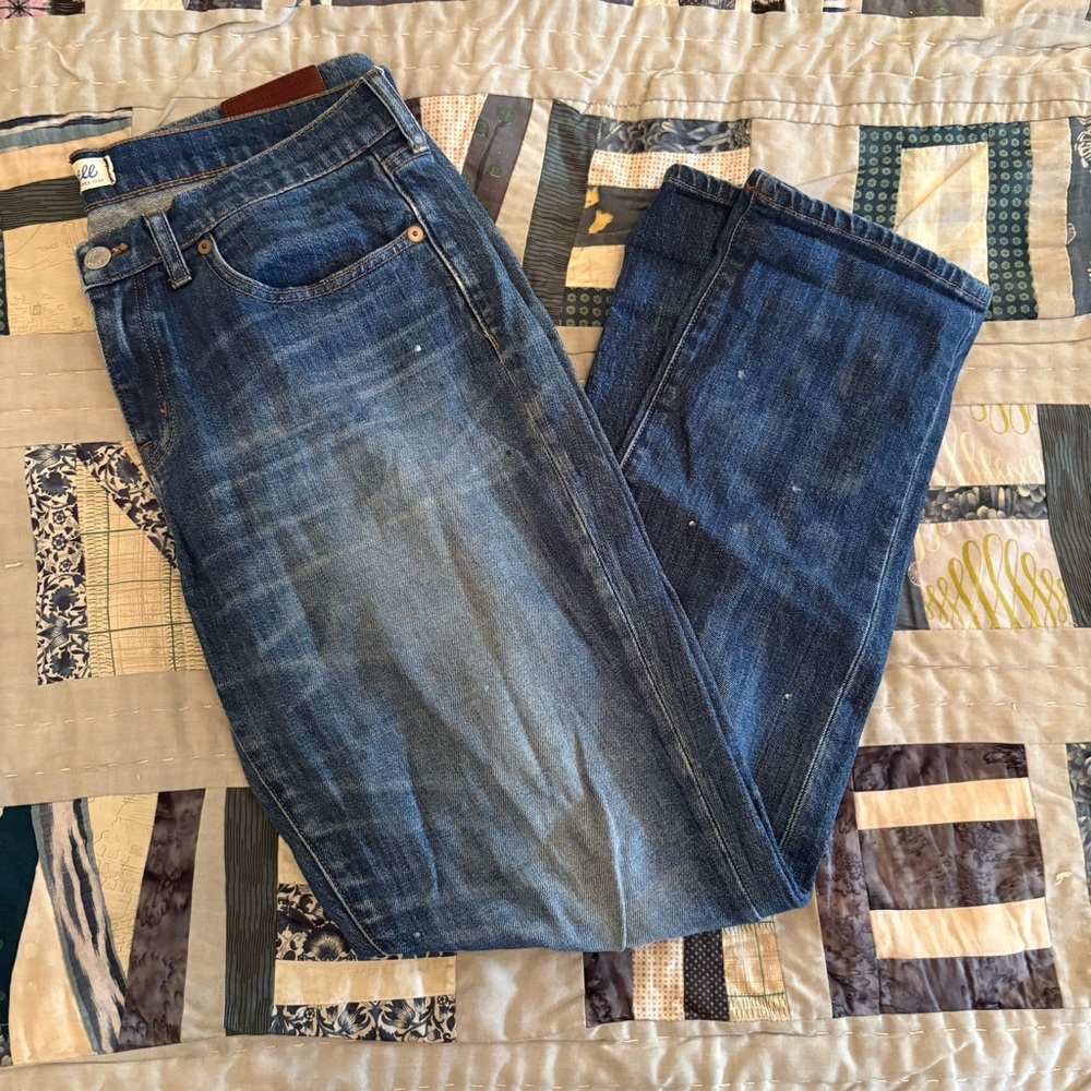 Madewell Mid Wash Blue Straight-Leg Jeans